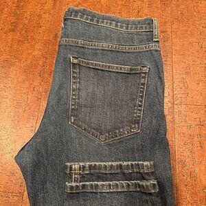 Everlane Slim Straight Jeans in Dark Blue Denim